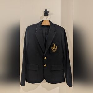 Polo Ralph Lauren NWT black suit jacket with gold detailing